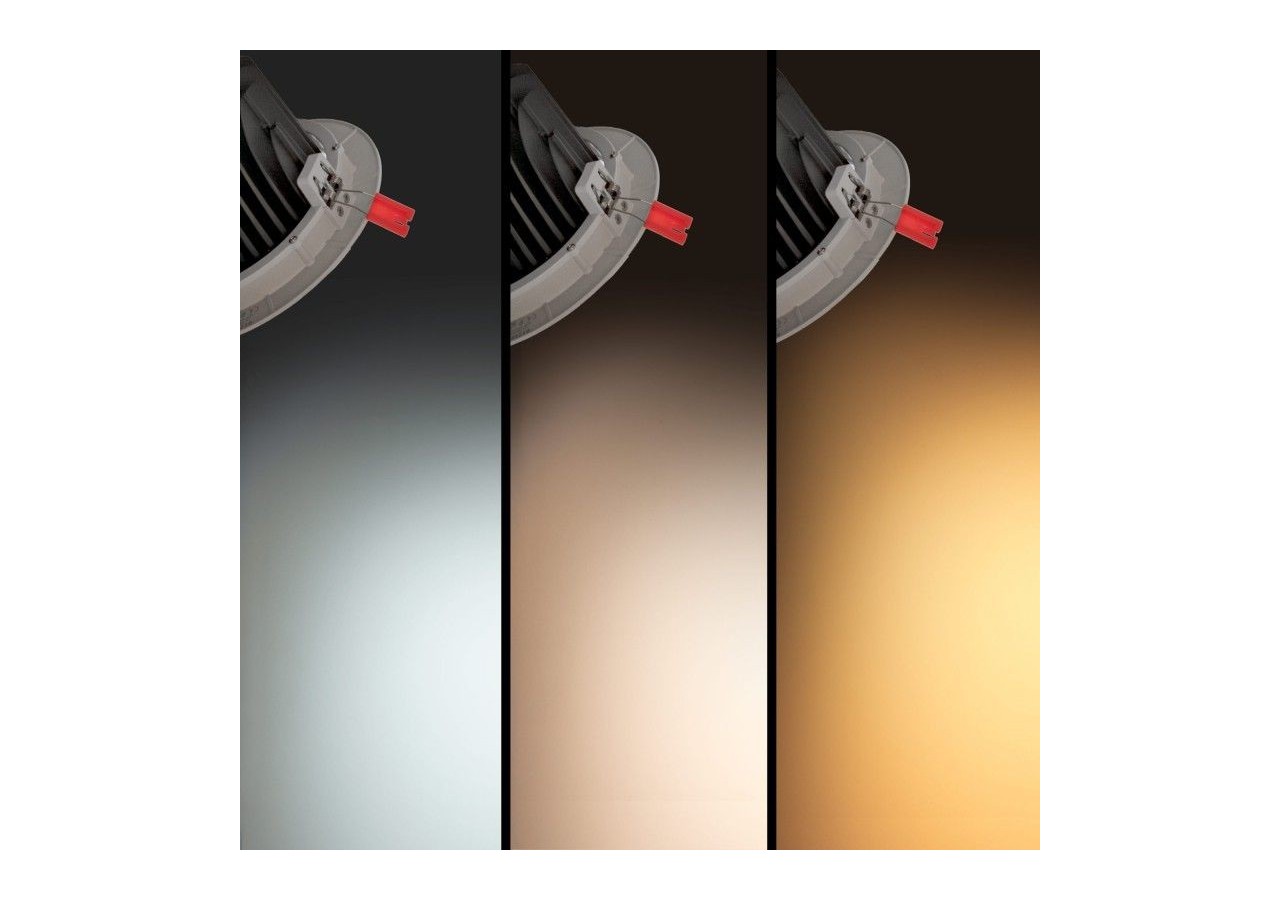 Spot LED encastrable COB CCT 42W-IRC90-Puce Bridgelux-Driver Lifud-IP20-Coupe diamètre 215mm - B1268-CCT - Barcelona LED