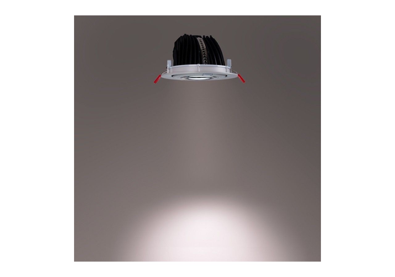 Spot LED encastrable COB CCT 42W-IRC90-Puce Bridgelux-Driver Lifud-IP20-Coupe diamètre 215mm - B1268-CCT - Barcelona LED