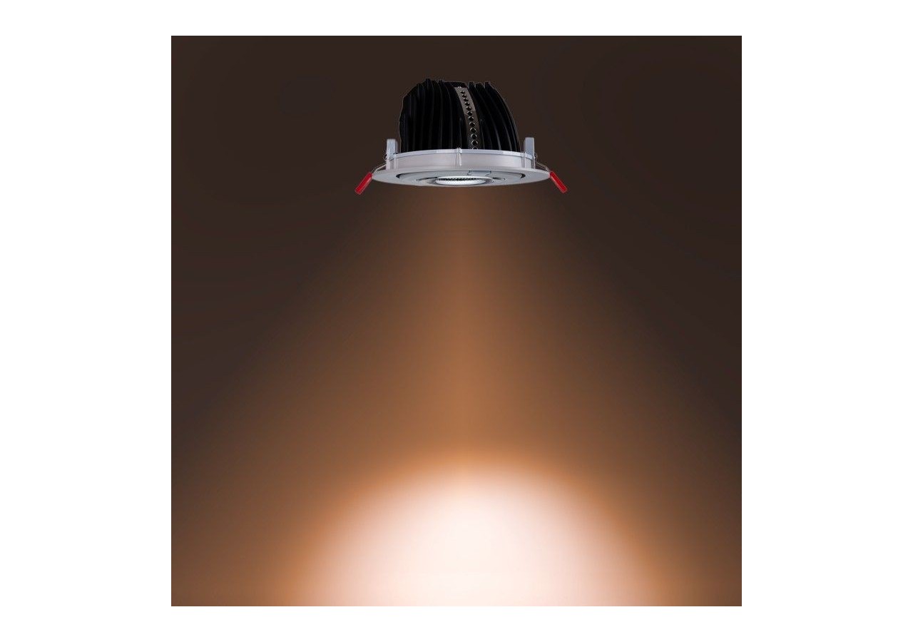 Spot LED encastrable COB CCT 42W-IRC90-Puce Bridgelux-Driver Lifud-IP20-Coupe diamètre 215mm - B1268-CCT - Barcelona LED