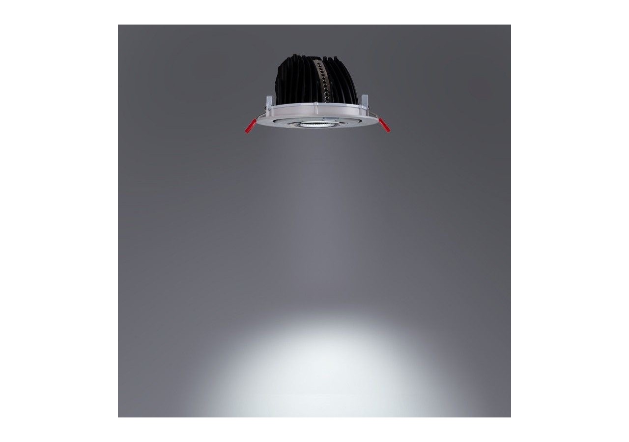 Spot LED encastrable COB CCT 42W-IRC90-Puce Bridgelux-Driver Lifud-IP20-Coupe diamètre 215mm - B1268-CCT - Barcelona LED