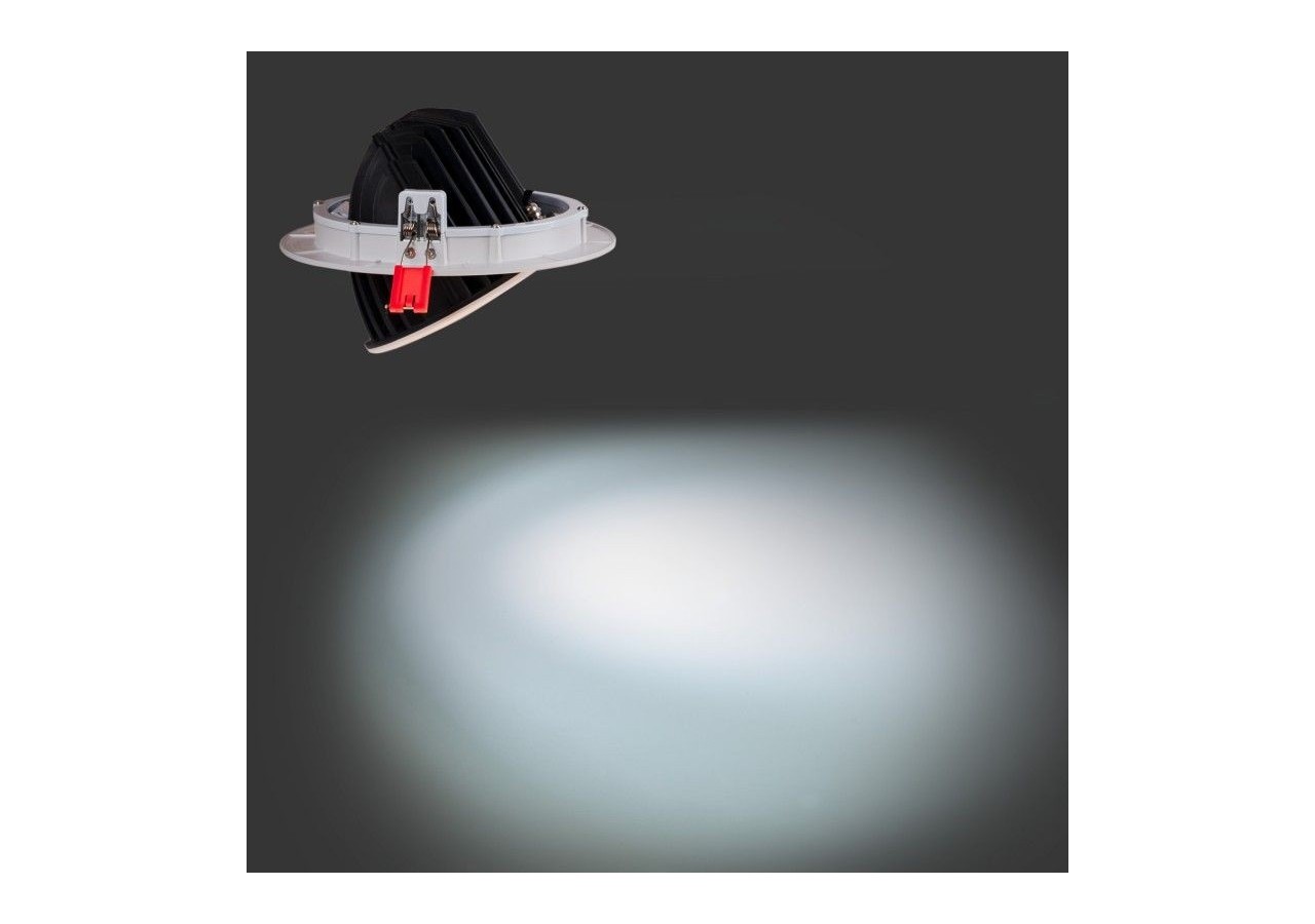 Spot LED encastrable COB CCT 42W-IRC90-Puce Bridgelux-Driver Lifud-IP20-Coupe diamètre 215mm - B1268-CCT - Barcelona LED