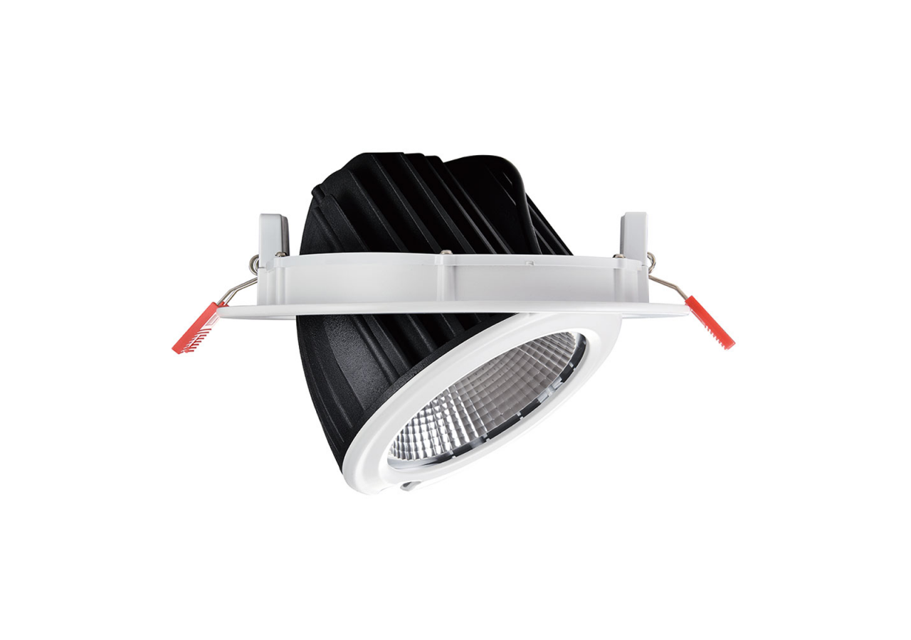 Spot LED encastrable COB CCT 42W-IRC90-Puce Bridgelux-Driver Lifud-IP20-Coupe diamètre 215mm - B1268-CCT - Barcelona LED