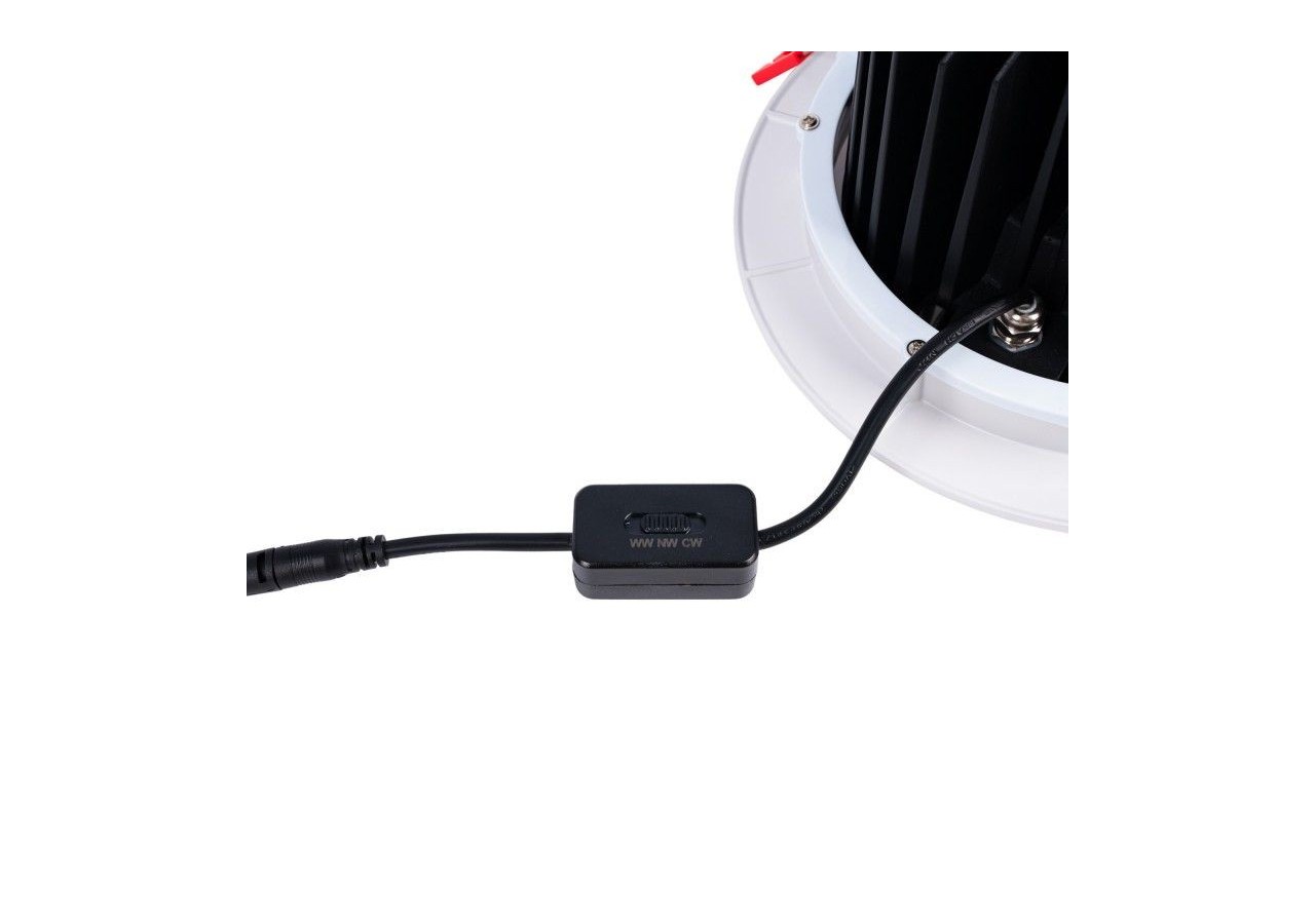Spot LED encastrable COB CCT 42W-IRC90-Puce Bridgelux-Driver Lifud-IP20-Coupe diamètre 215mm - B1268-CCT - Barcelona LED