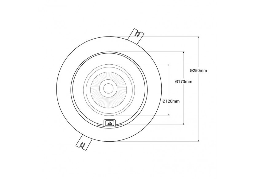 Spot LED encastrable COB CCT 42W-IRC90-Puce Bridgelux-Driver Lifud-IP20-Coupe diamètre 215mm - B1268-CCT - Barcelona LED Spot LED encastrable COB CCT 42W-IRC90-Puce Bridgelux-Driver Lifud-IP20-Coupe diamètre 215mm - B1268-CCT - Barcelona LED