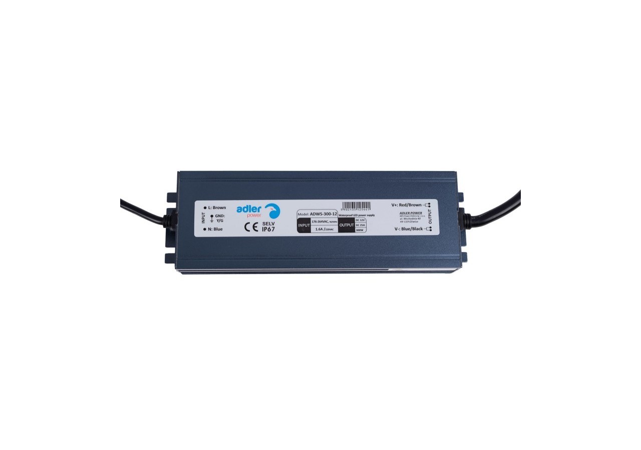 Alimentation LED étanche 12V-300W-IP67-25A - ADWS-300-12 - Barcelona LED