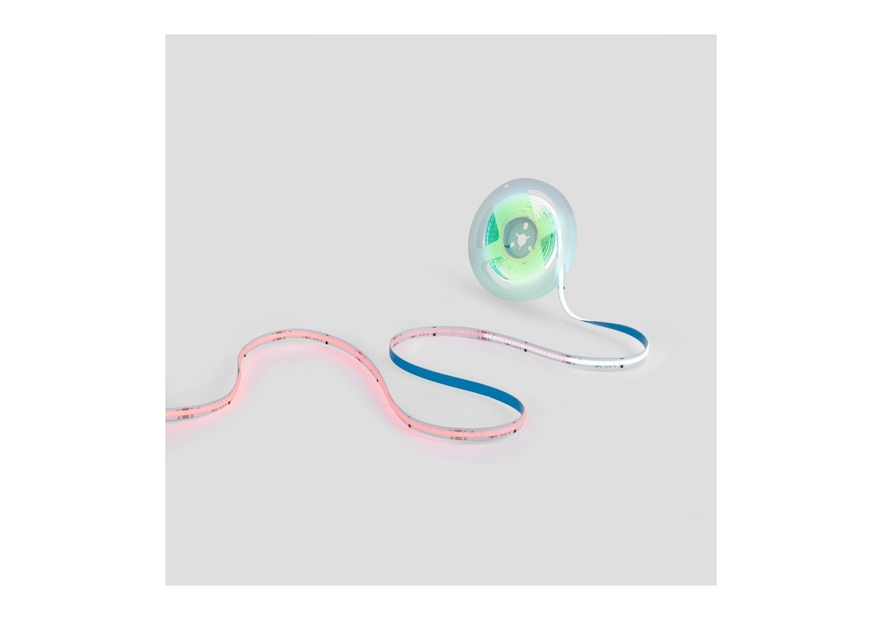 Ruban LED COB RGB intelligent IC 24V DC-12W/m-IP20-630ch/m-Largeur 10mm-5m - BLSCOB-24V12W-IC-IP20-RGB - Barcelona LED