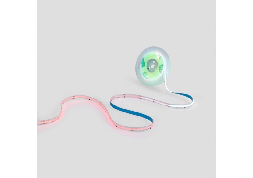 Ruban LED COB RGB intelligent IC 24V DC-12W/m-IP20-630ch/m-Largeur 10mm-5m - BLSCOB-24V12W-IC-IP20-RGB - Barcelona LED