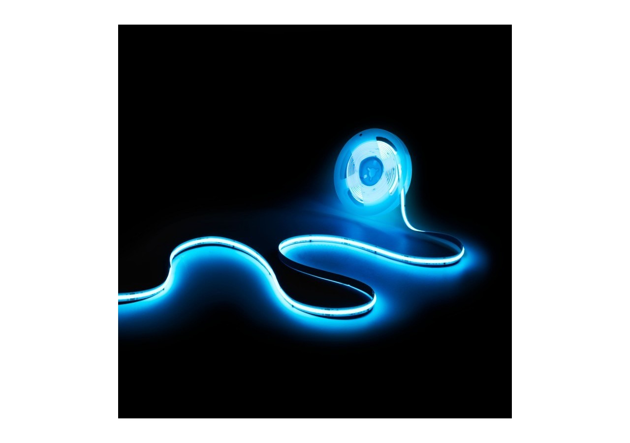 Ruban LED COB RGB intelligent IC 24V DC-12W/m-IP20-630ch/m-Largeur 10mm-5m - BLSCOB-24V12W-IC-IP20-RGB - Barcelona LED