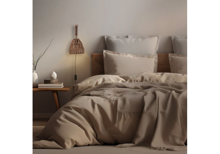 Applique murale en bois avec abat-jour en papier tressé "Leo" - LN127-N - Barcelona LED 2