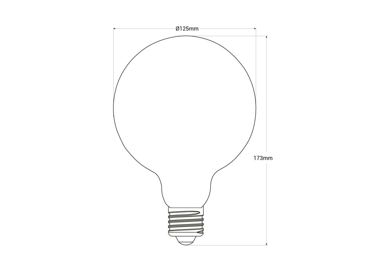 Ampoule LED globe décorative "Milky"-E27 G125-6W-3000K - BFM1-G125E27-BC - Barcelona LED