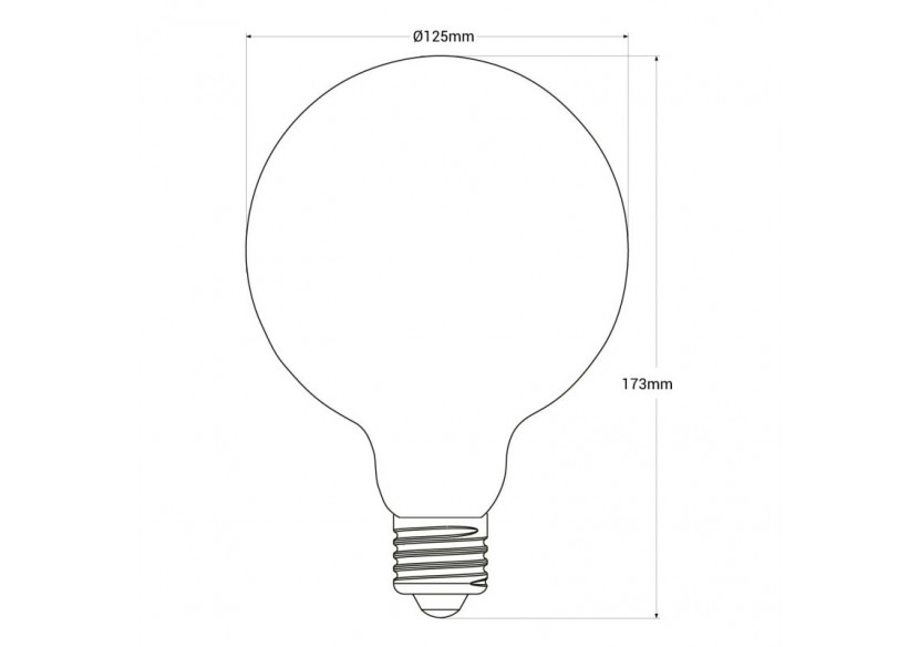 Ampoule LED globe décorative "Milky"-E27 G125-6W-3000K - BFM1-G125E27-BC - Barcelona LED