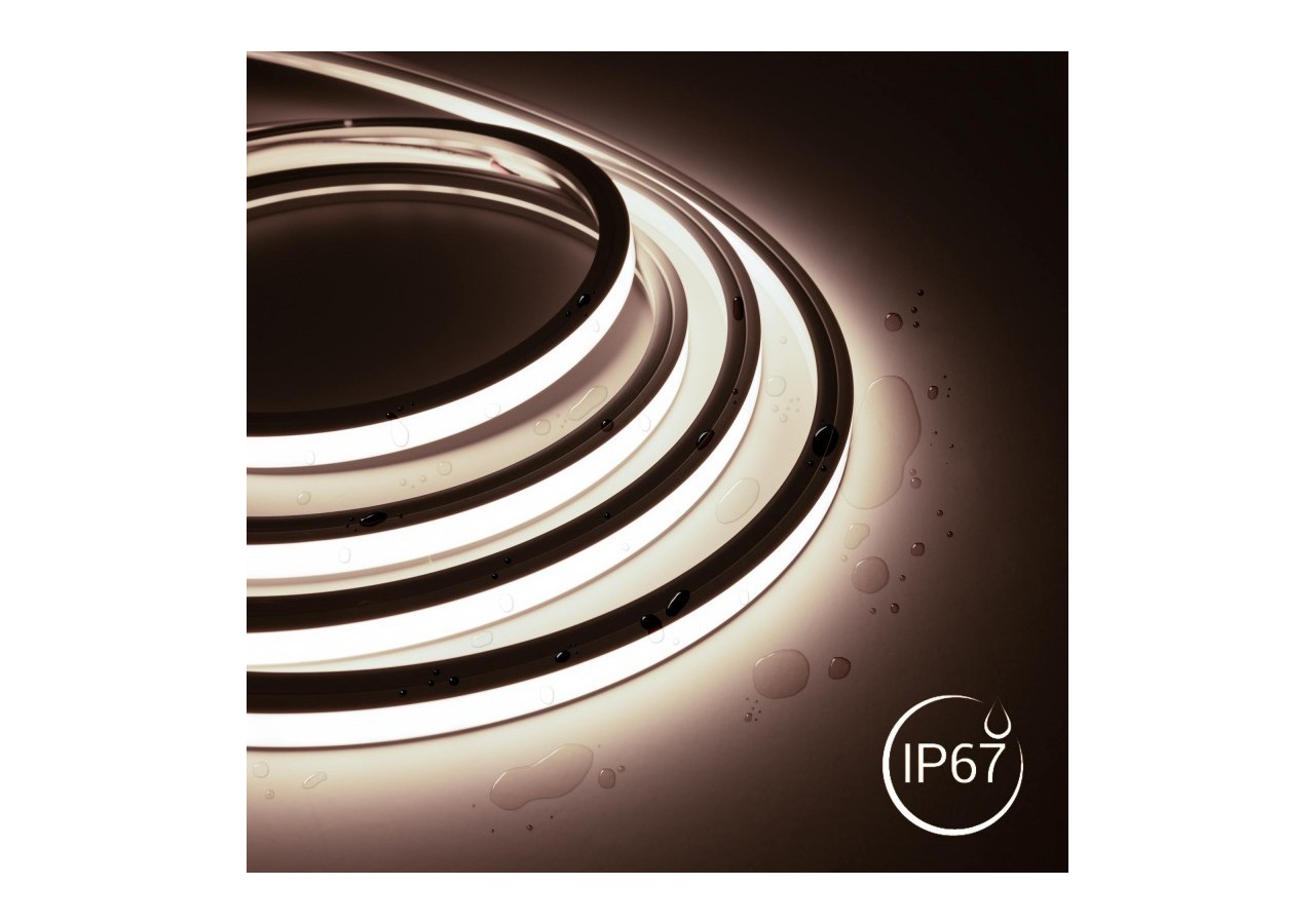 Néon LED flexible monochrome 24V DC-10x10mm-5m-Kit complet-IP67-10W/m - N1010-5M-BN - Barcelona LED