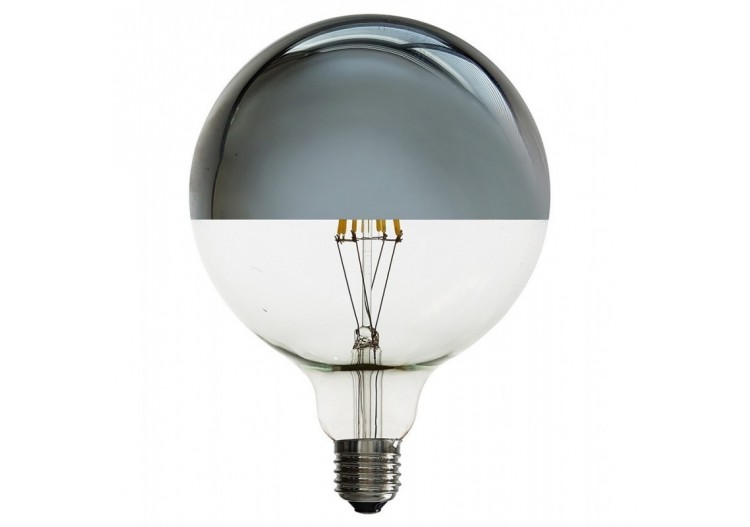 Ampoule LED globe miroir argenté E27 G125-6W-3000K - BFE1-G125E27-SILVER-BC - Barcelona LED