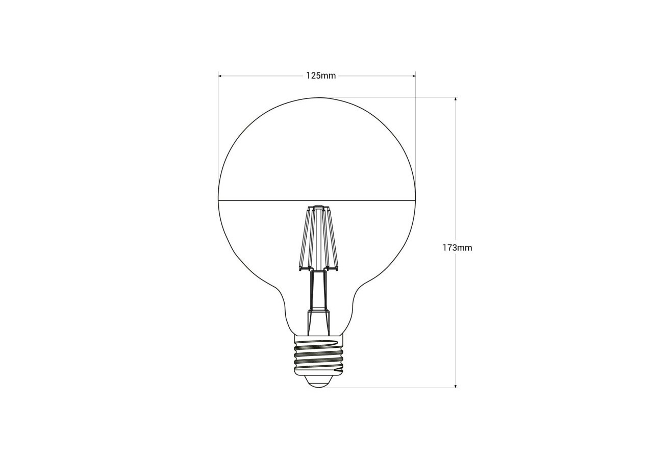 Ampoule LED globe miroir doré E27 G125-6W-3000K - BFE1-G125E27-GOLDEN-BC - Barcelona LED