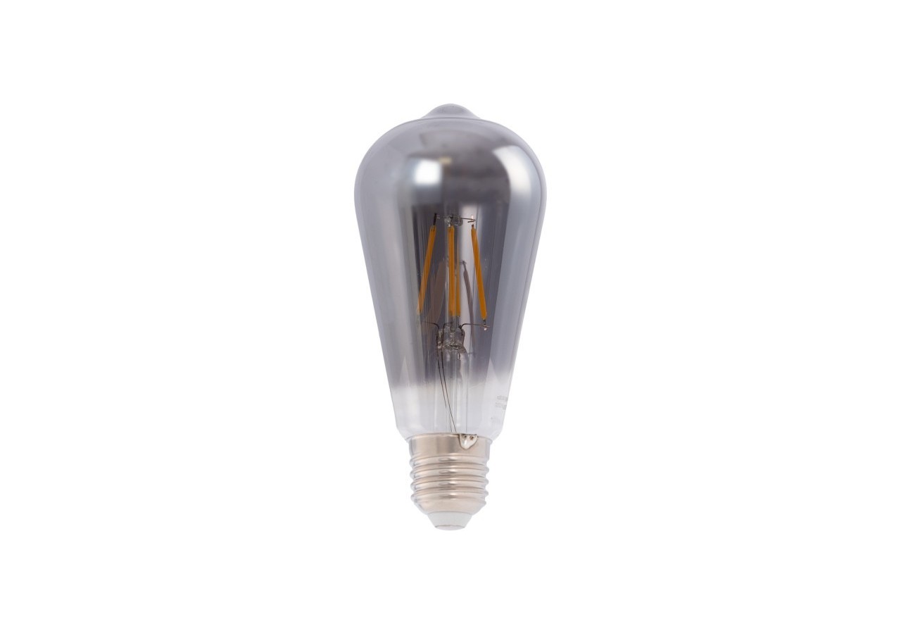 Ampoule LED décorative à filament E27 ST64"Smoky"-verre fumé-4W-3000K - BFD1-ST64E27-AHUM - Barcelona LED