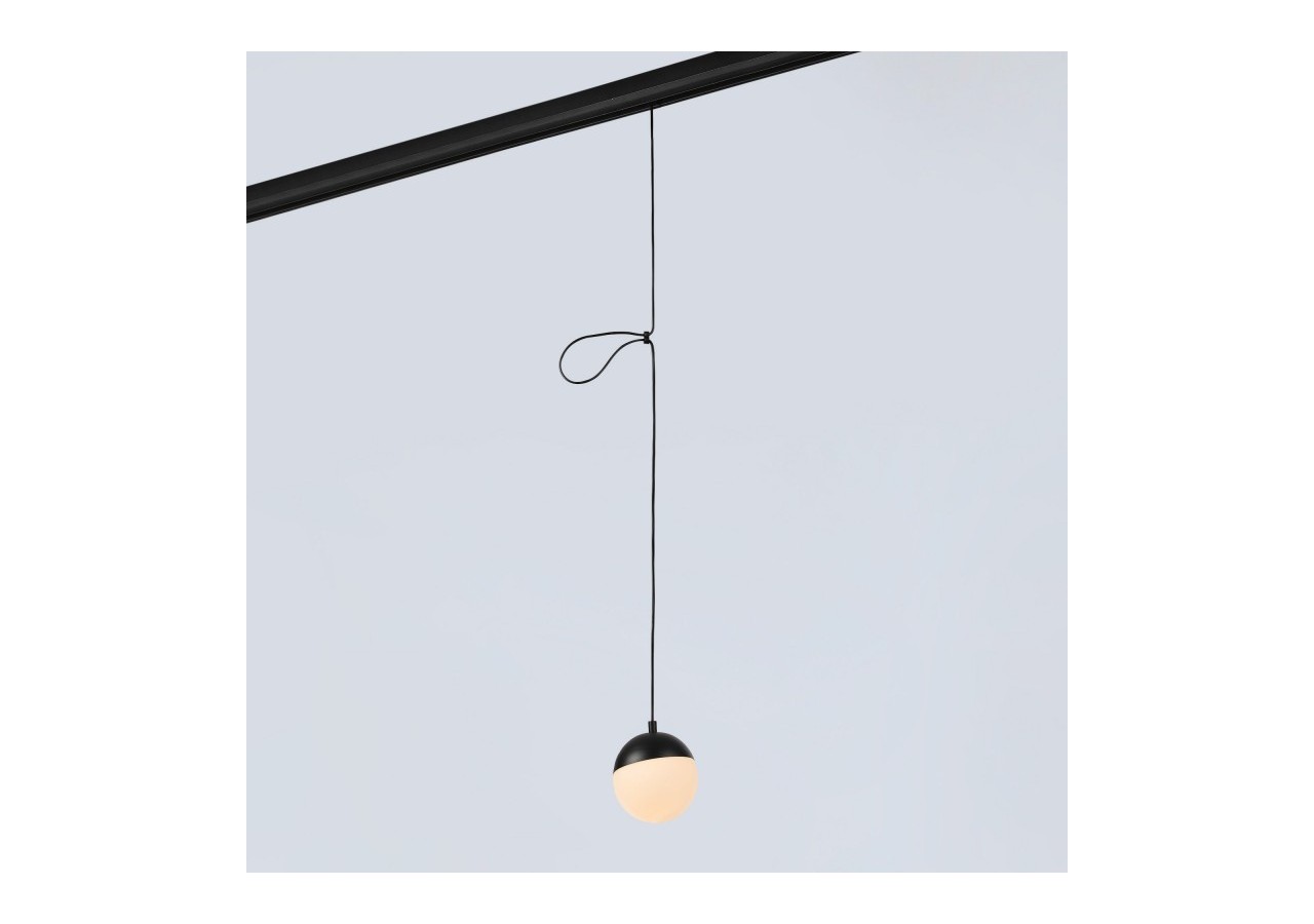 Suspension boule LED sur rail magnétique 48V-6W-2700K-IRC90-Noir - LCM-6W-BC-N - Barcelona LED