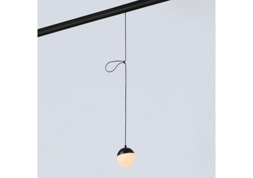 Suspension boule LED sur rail magnétique 48V-6W-2700K-IRC90-Noir - LCM-6W-BC-N - Barcelona LED
