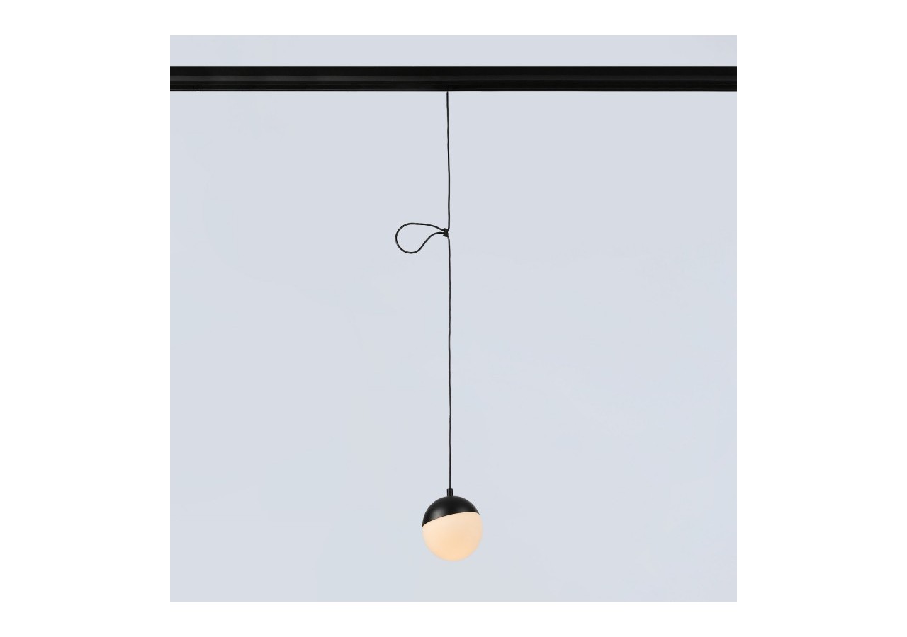 Suspension boule LED sur rail magnétique 48V-6W-2700K-IRC90-Noir - LCM-6W-BC-N - Barcelona LED