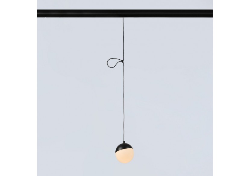 Suspension boule LED sur rail magnétique 48V-6W-2700K-IRC90-Noir - LCM-6W-BC-N - Barcelona LED
