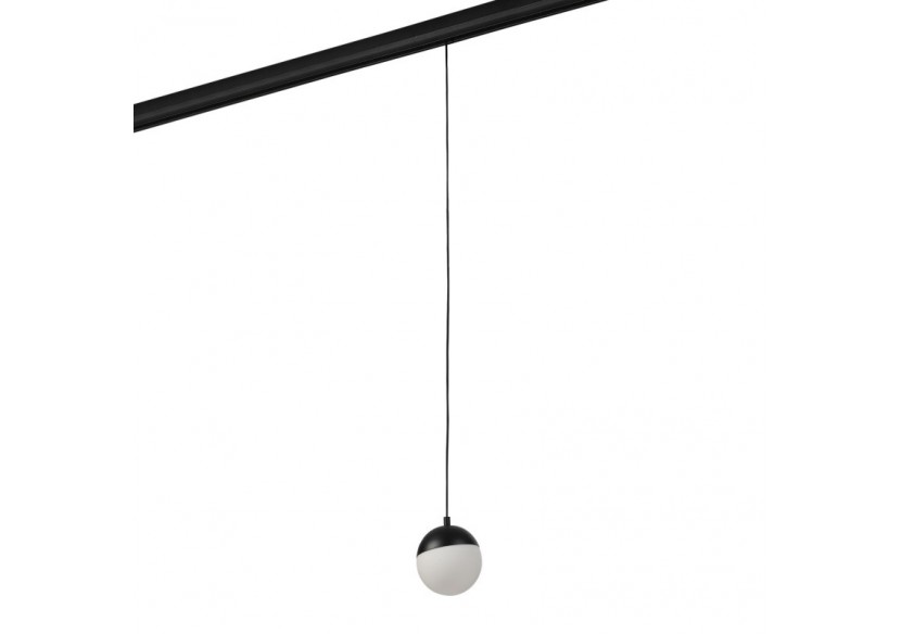 Suspension boule LED sur rail magnétique 48V-6W-2700K-IRC90-Noir - LCM-6W-BC-N - Barcelona LED