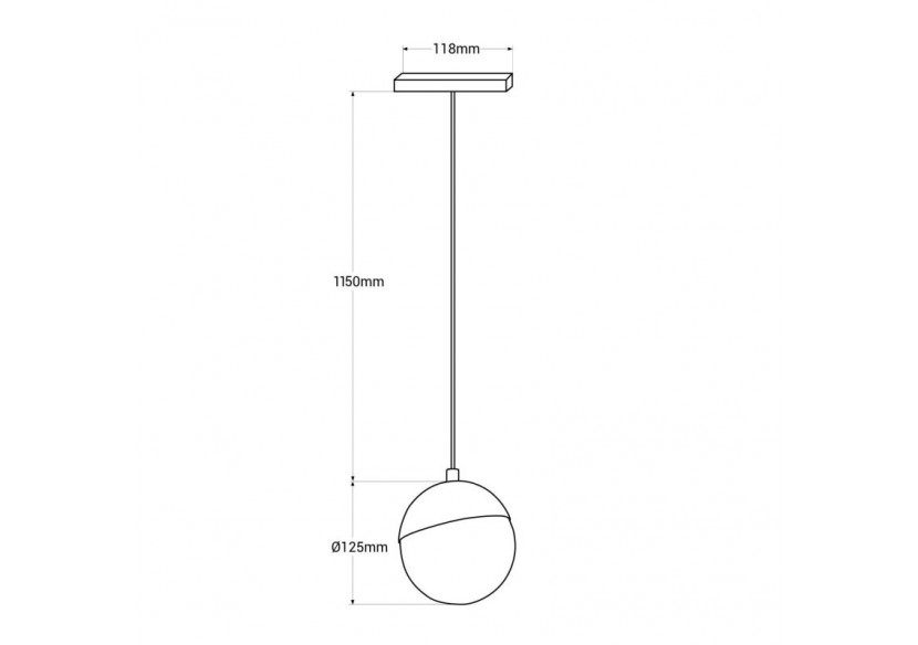Suspension boule LED sur rail magnétique 48V-6W-2700K-IRC90-Noir - LCM-6W-BC-N - Barcelona LED