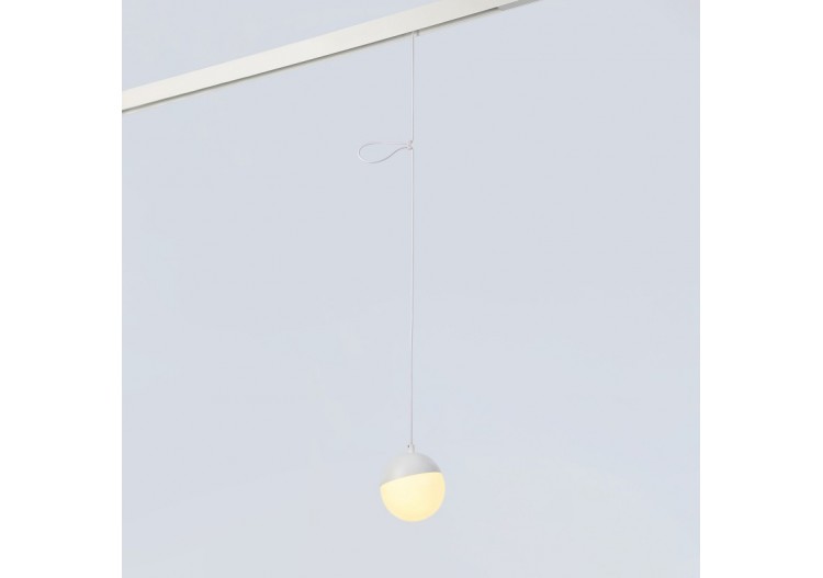 Suspension boule LED sur rail magnétique 48V-6W-2700K-IRC90-Blanc - LCM-6W-BC-B - Barcelona LED