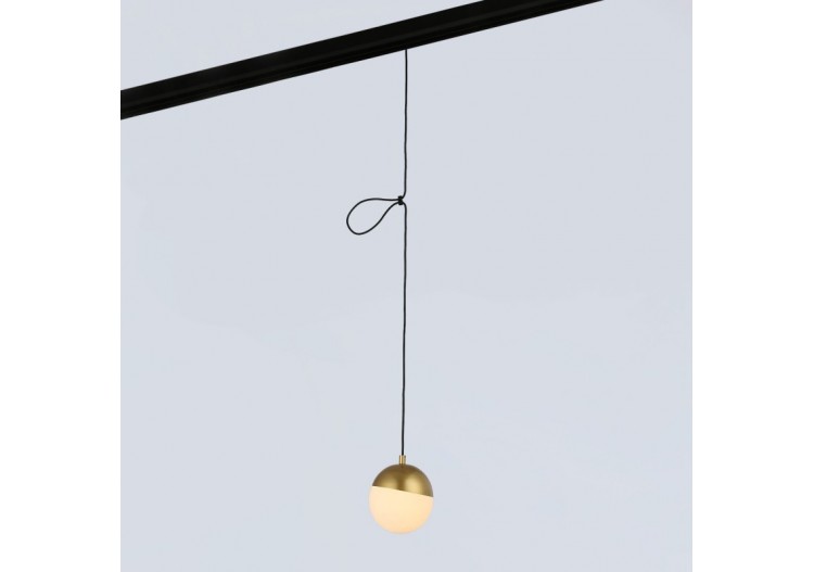 Suspension boule LED sur rail magnétique 48V-6W-2700K-IRC90-Or - LCM-6W-BC-D - Barcelona LED