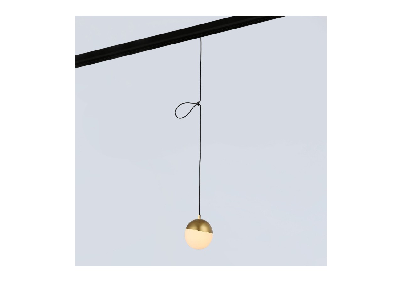 Suspension boule LED sur rail magnétique 48V-6W-2700K-IRC90-Or - LCM-6W-BC-D - Barcelona LED