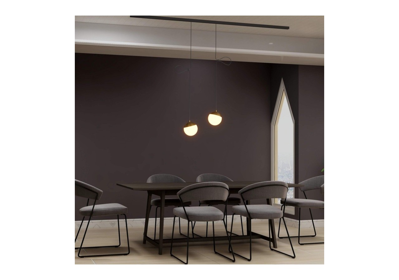 Suspension boule LED sur rail magnétique 48V-6W-2700K-IRC90-Or - LCM-6W-BC-D - Barcelona LED