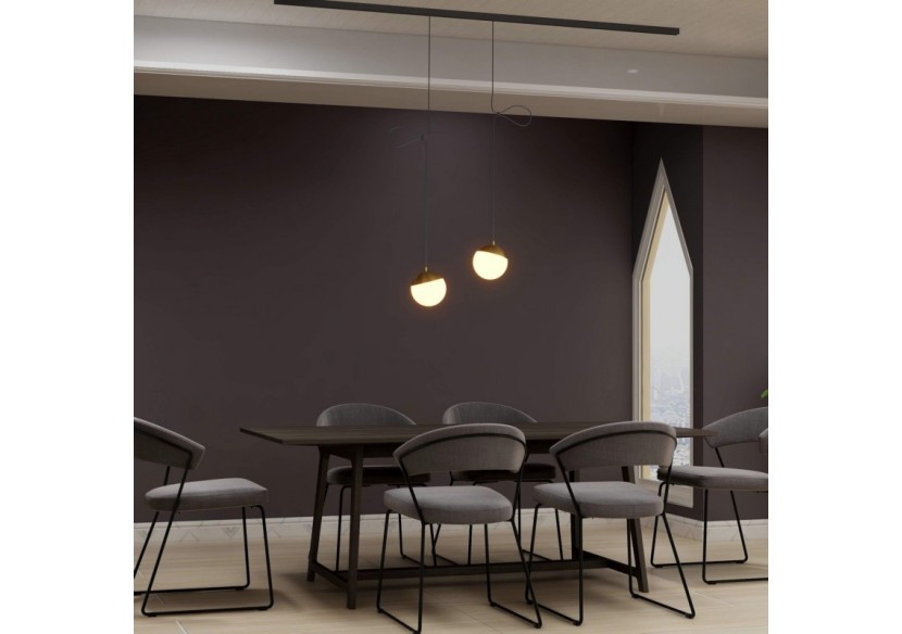 Suspension boule LED sur rail magnétique 48V-6W-2700K-IRC90-Or - LCM-6W-BC-D - Barcelona LED Suspension boule LED sur rail magnétique 48V-6W-2700K-IRC90-Or - LCM-6W-BC-D - Barcelona LED