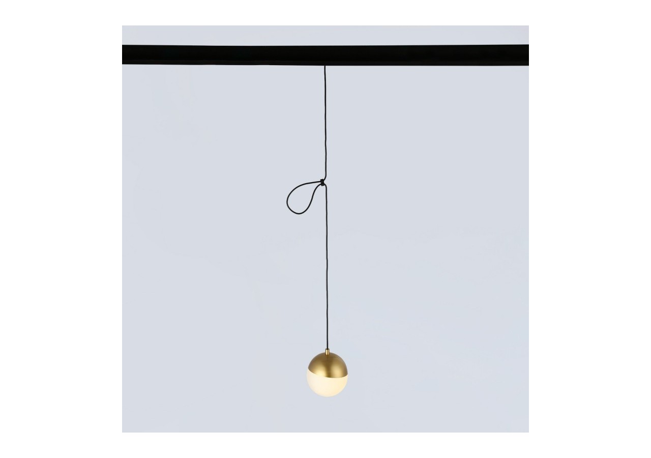 Suspension boule LED sur rail magnétique 48V-6W-2700K-IRC90-Or - LCM-6W-BC-D - Barcelona LED