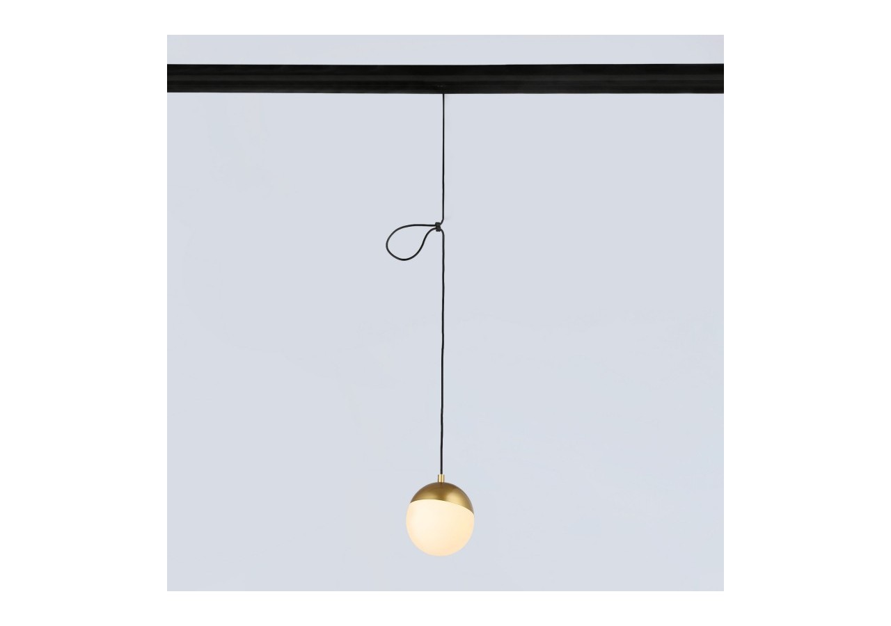 Suspension boule LED sur rail magnétique 48V-6W-2700K-IRC90-Or - LCM-6W-BC-D - Barcelona LED