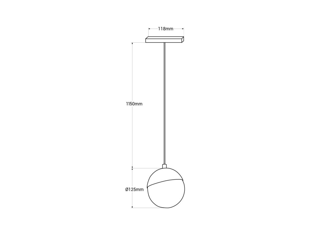 Suspension boule LED sur rail magnétique 48V-6W-2700K-IRC90-Or - LCM-6W-BC-D - Barcelona LED