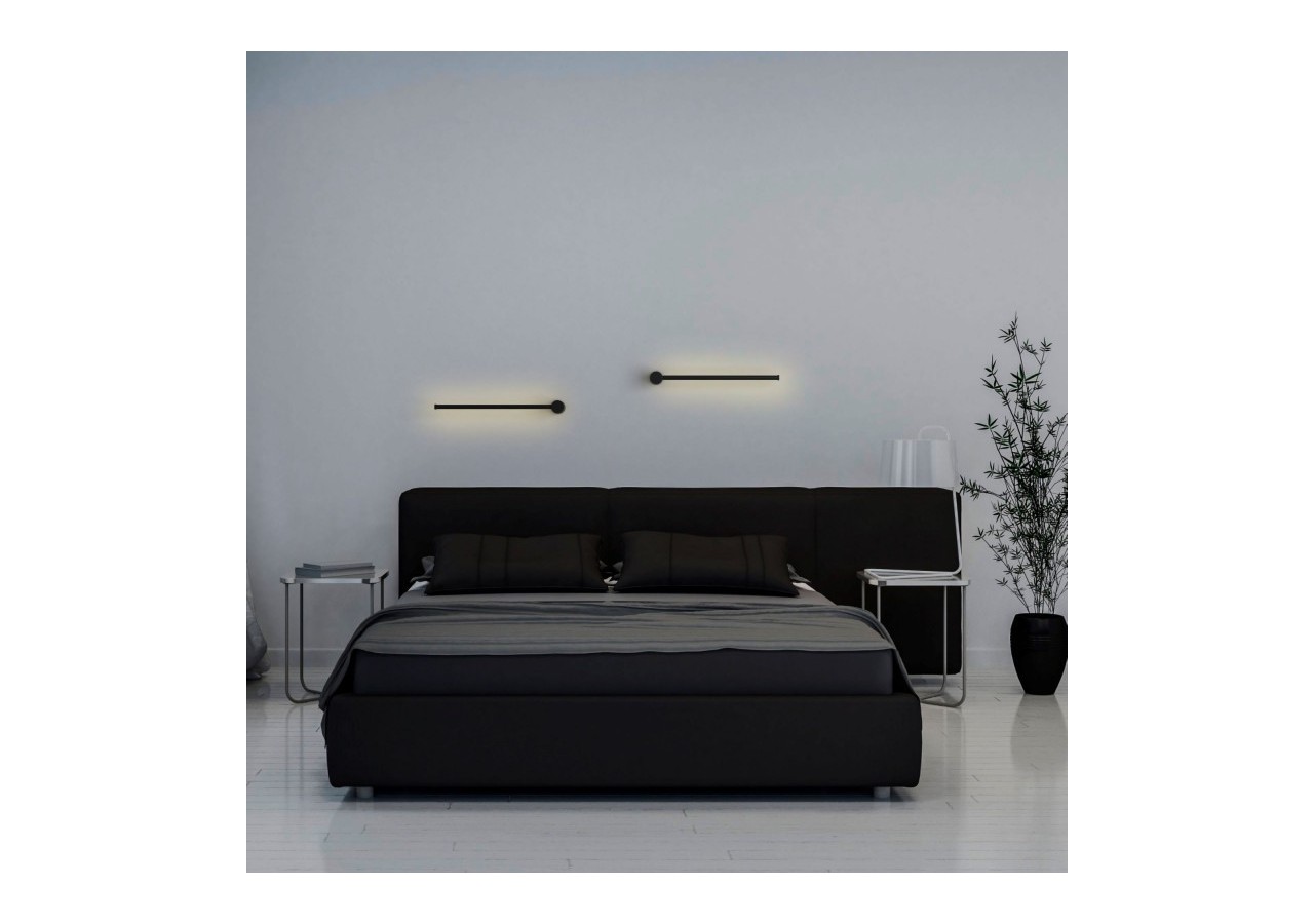 Applique murale linéaire minimaliste "KENDA-R" 10W-Rotation 360 degrés-Blanc chaud - L3068-R-N - Barcelona LED