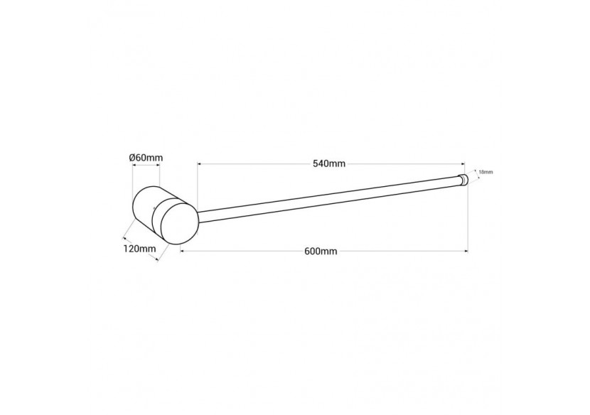 Applique murale linéaire minimaliste "KENDA-R" 10W-Rotation 360 degrés-Blanc chaud - L3068-R-N - Barcelona LED Applique murale linéaire minimaliste "KENDA-R" 10W-Rotation 360 degrés-Blanc chaud - L3068-R-N - Barcelona LED