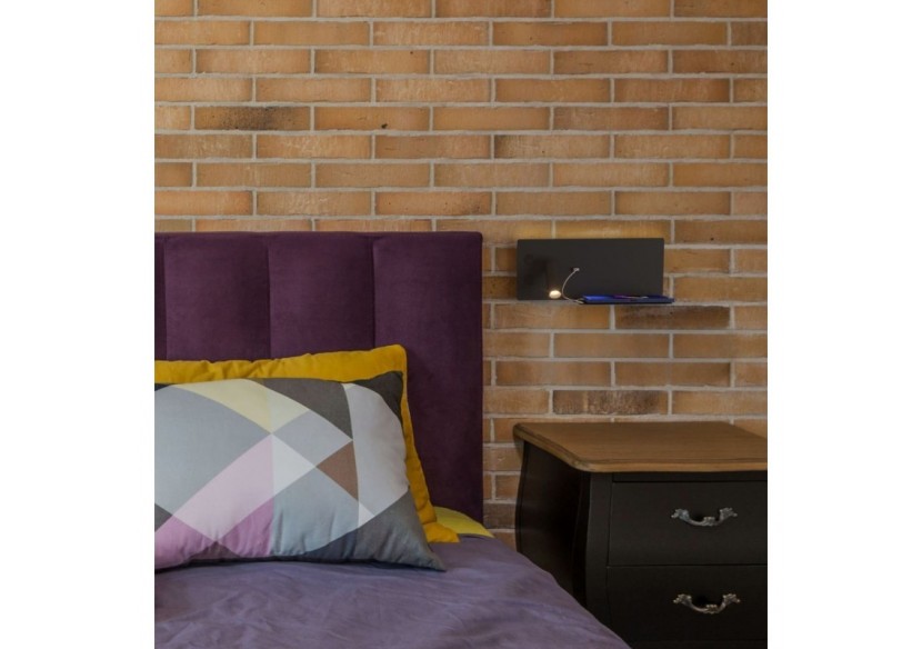 Applique de lecture avec port USB "Kerta"-Double éclairage-3W+7W - LN1512-N-USB - Barcelona LED