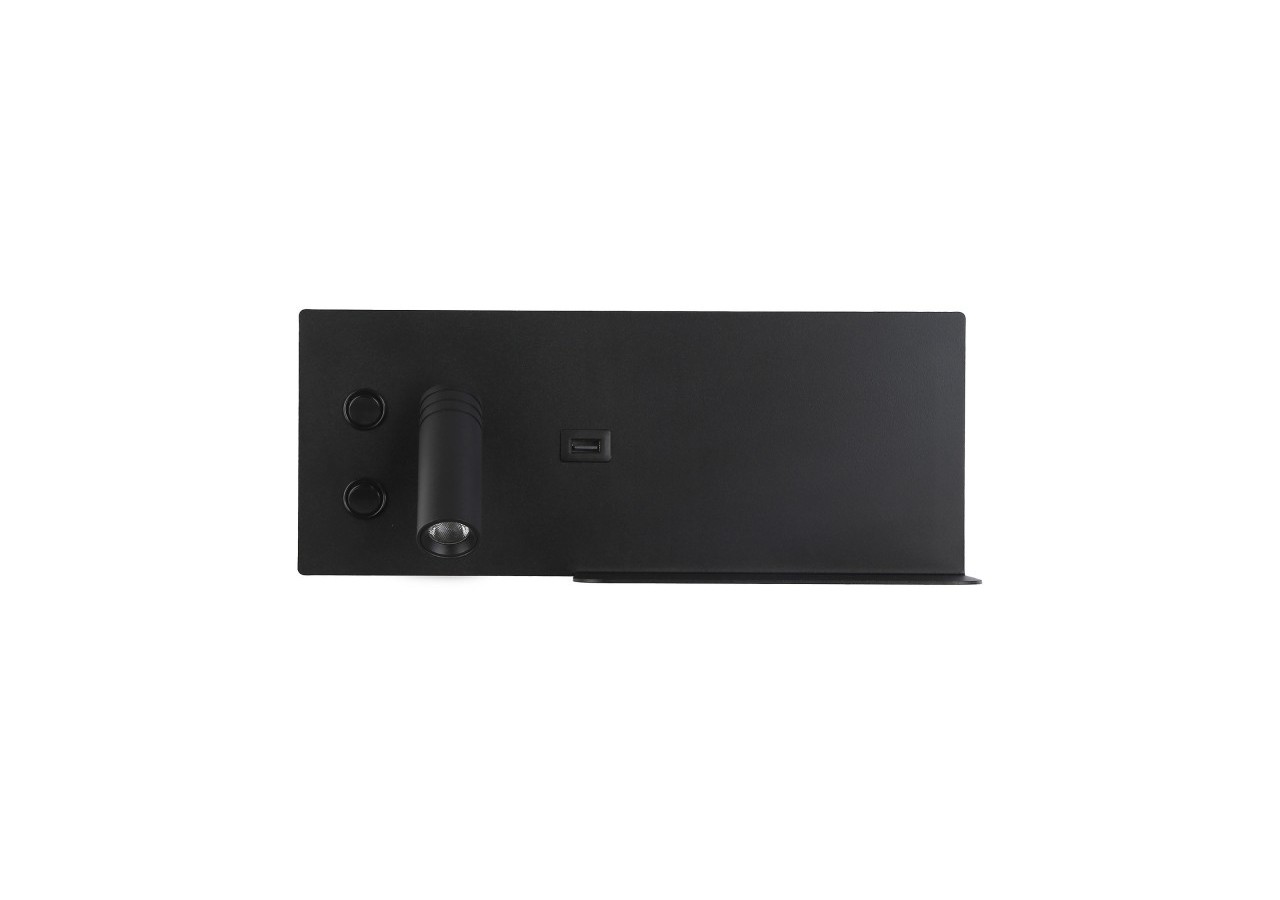 Applique de lecture avec port USB "Kerta"-Double éclairage-3W+7W - LN1512-N-USB - Barcelona LED
