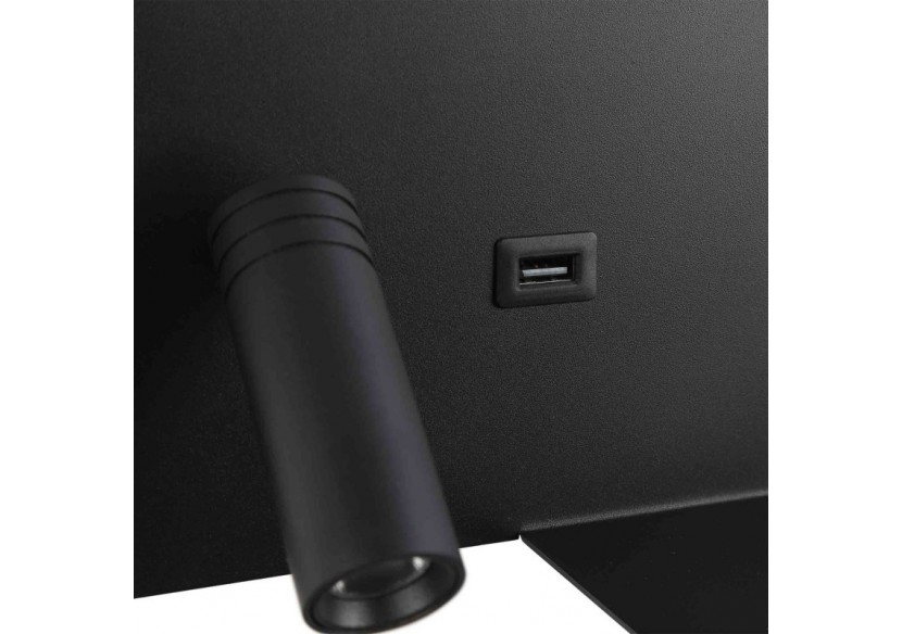 Applique de lecture avec port USB "Kerta"-Double éclairage-3W+7W - LN1512-N-USB - Barcelona LED