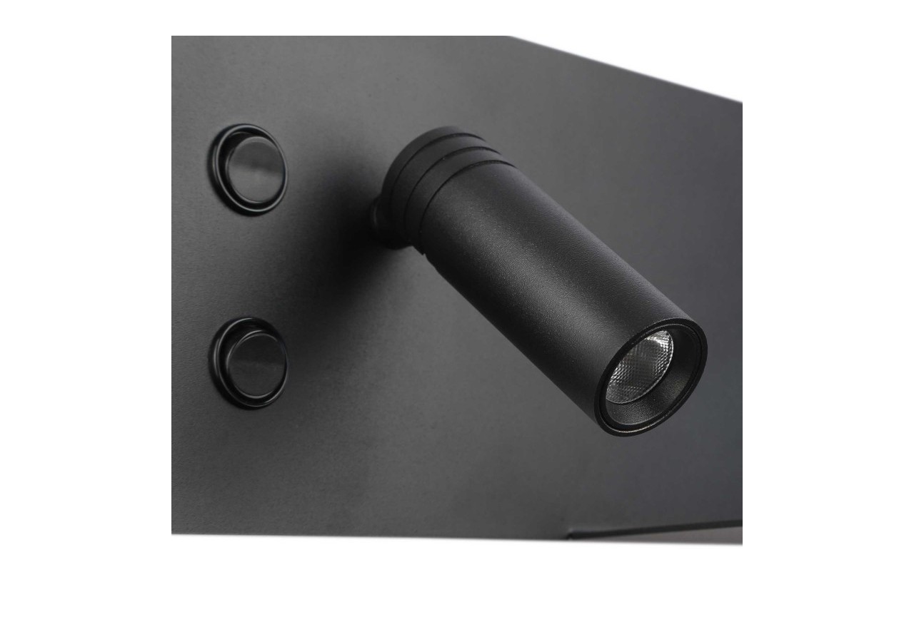 Applique de lecture avec port USB "Kerta"-Double éclairage-3W+7W - LN1512-N-USB - Barcelona LED