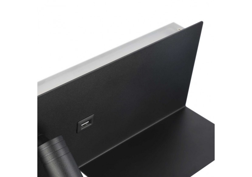 Applique de lecture avec port USB "Kerta"-Double éclairage-3W+7W - LN1512-N-USB - Barcelona LED