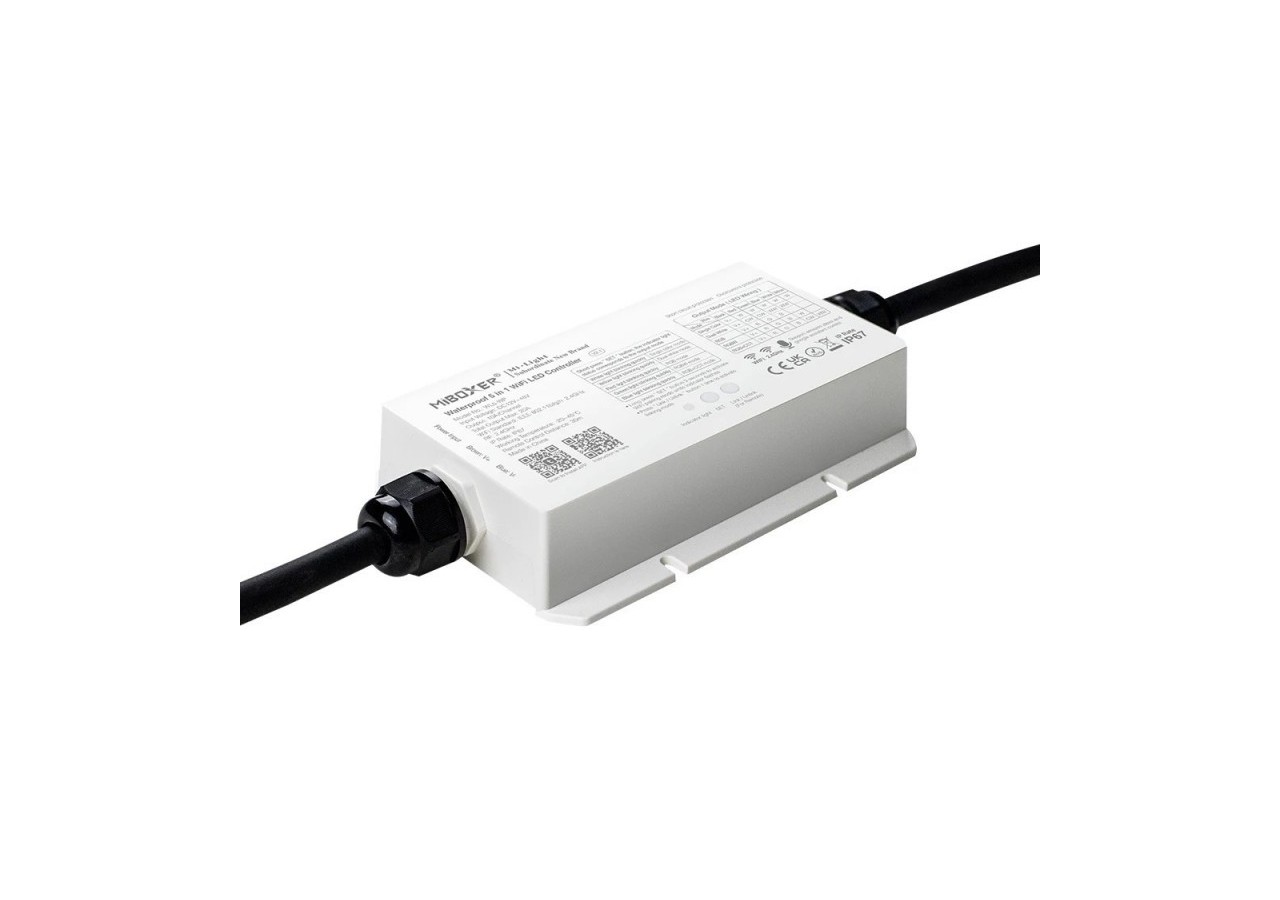 Contrôleur ruban LED étanche 5 en 1-12-48V DC-2.4G-WiFi-MiBoxer-IP67-WL5-WP - WL5-WP - Barcelona LED