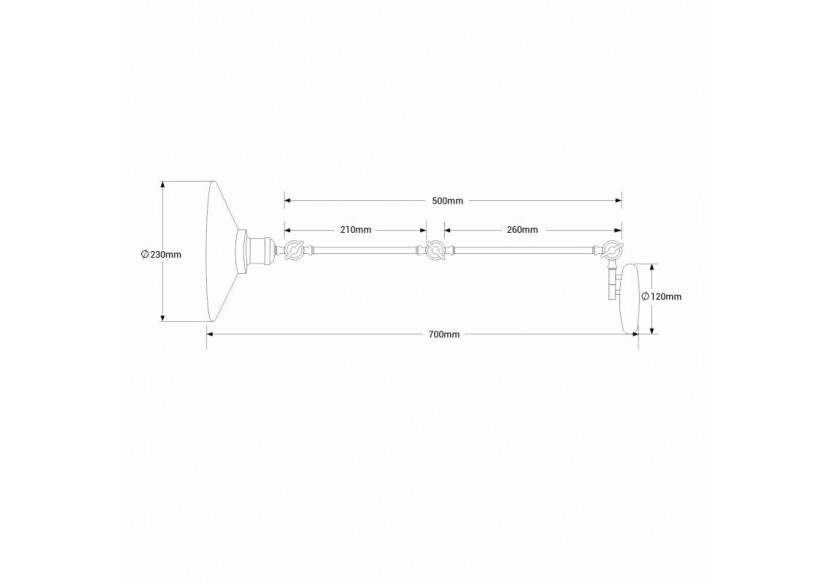 Applique murale vintage réglable "Wallen" - LV1301-N - Barcelona LED