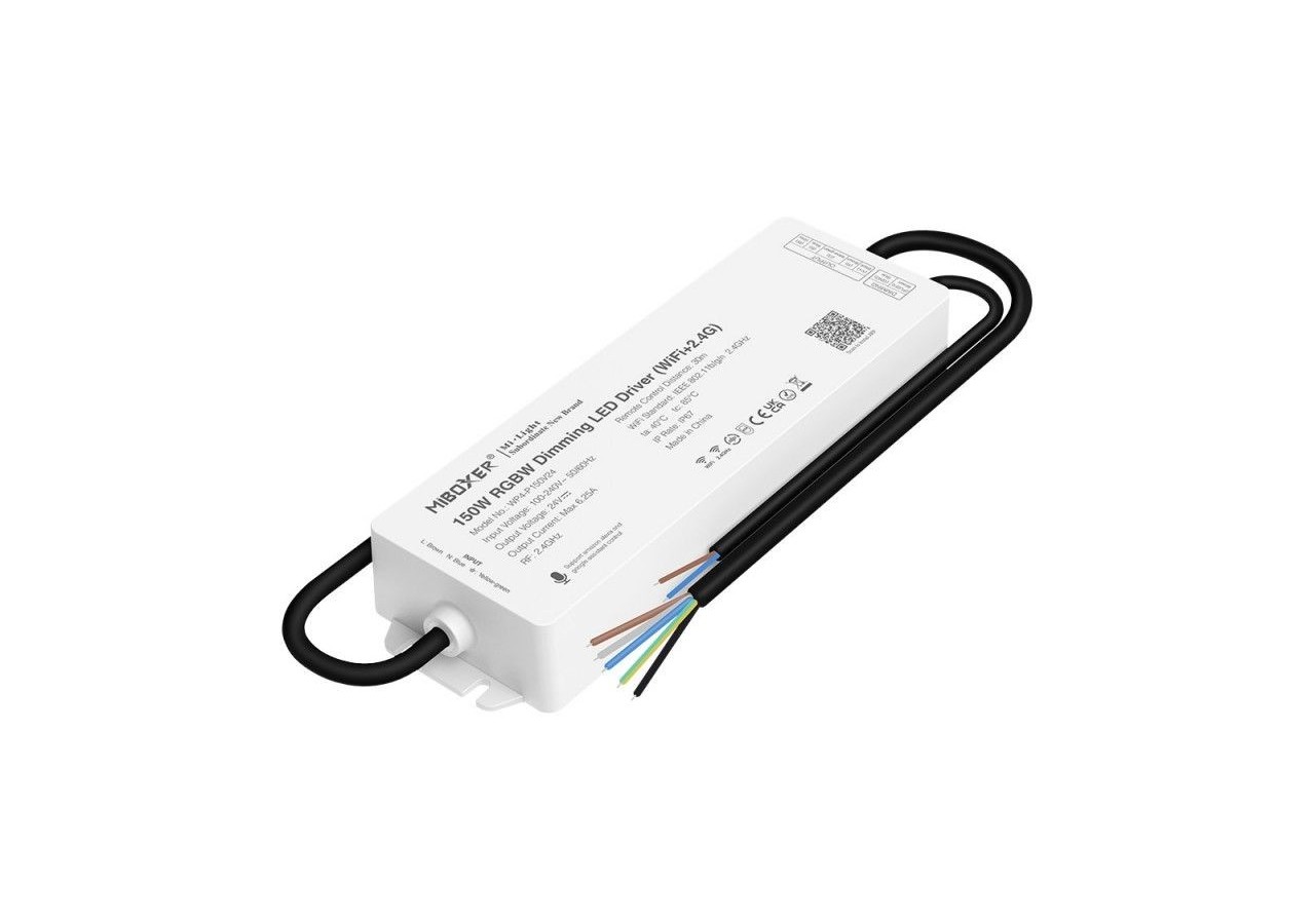 Contrôleur ruban LED RGB / RGBW avec alimentation 150W-24V DC-WIFI+2.4G-IP67 - WP4-P150 - Barcelona LED