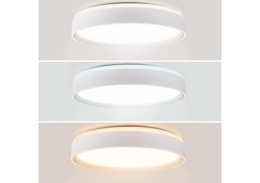 Plafonnier LED rond CCT en saillie 30W-diamètre 40cm-2000lm-IP20 - B1298-B-CCT - Barcelona LED