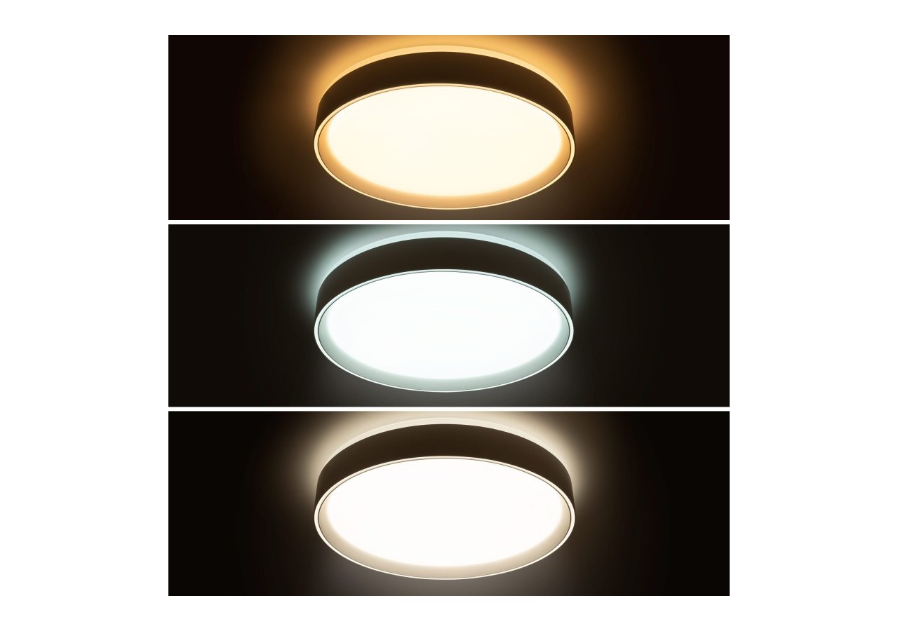 Plafonnier LED rond CCT en saillie 30W-diamètre 40cm-2000lm-IP20 - B1298-B-CCT - Barcelona LED