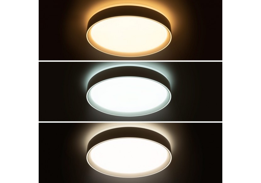 Plafonnier LED rond CCT en saillie 30W-diamètre 40cm-2000lm-IP20 - B1298-B-CCT - Barcelona LED