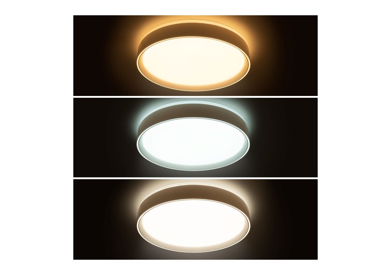 Plafonnier LED rond CCT en saillie 30W-diamètre 40cm-2000lm-IP20 - B1298-B-CCT - Barcelona LED