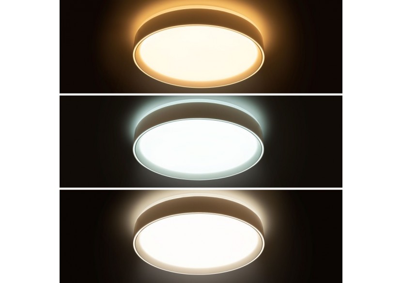 Plafonnier LED rond CCT en saillie 30W-diamètre 40cm-2000lm-IP20 - B1298-B-CCT - Barcelona LED