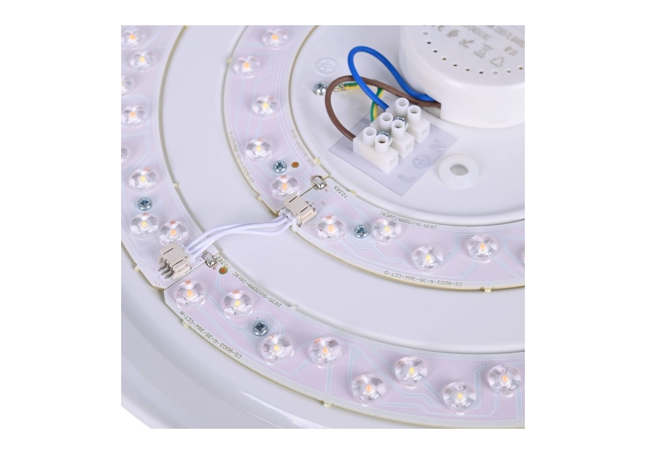 Plafonnier LED rond CCT en saillie 30W-diamètre 43cm-2000lm-IP20 - B1297-B-CR-CCT - Barcelona LED