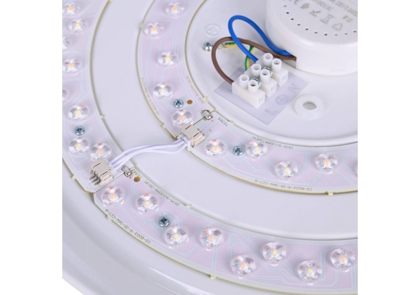 Plafonnier LED rond CCT en saillie 30W-diamètre 43cm-2000lm-IP20 - B1297-B-CR-CCT - Barcelona LED